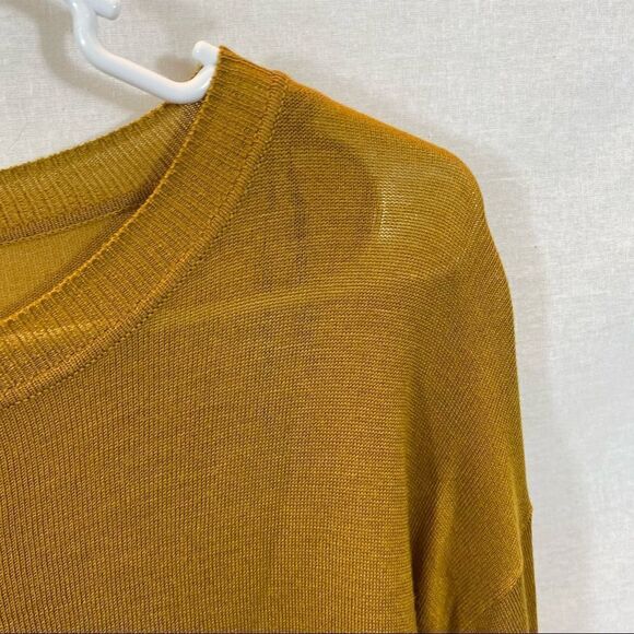 H&M Oversized Mustard Colored Lightweight Tunic Sweater Size Small - Picture 8 of 8